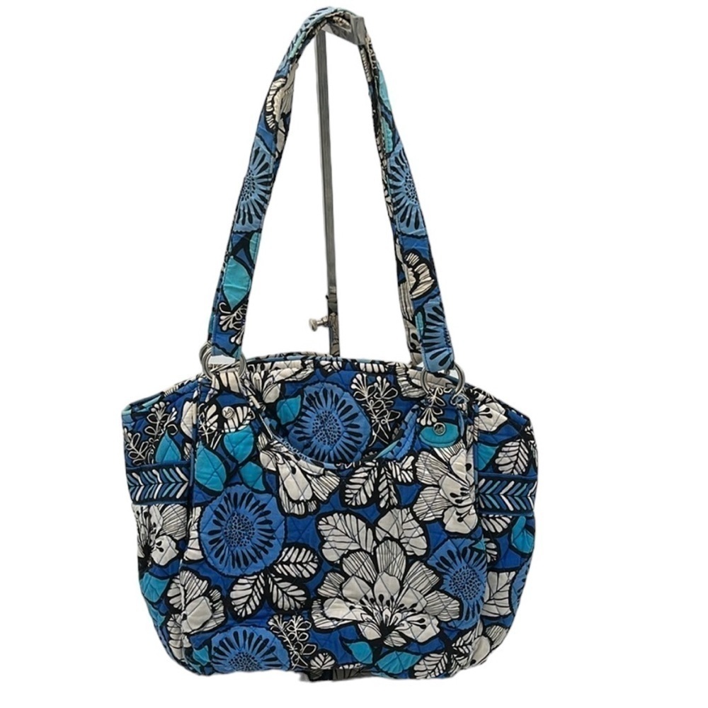Vera Bradley Blue Bayou Floral Tote Shoulder Bag BLEMISH